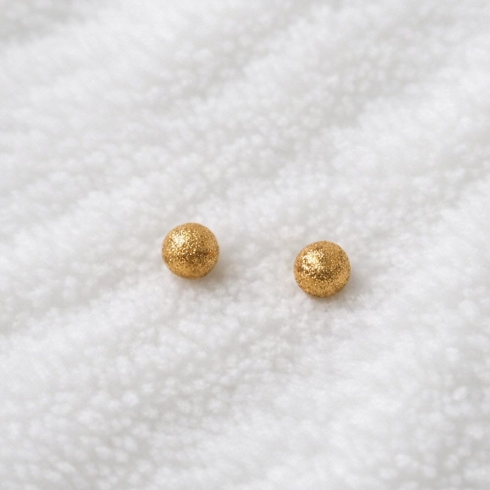 Classic Gold Ball Stud Earrings